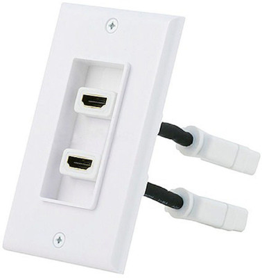 Monoprice TV-out Cable 2-port 2-piece Inset Wall Plate with 4in Built-in Flexible High Speed HDMI Cable With Ethernet, White(White, For TV, 0.1 m)
Monoprice TV-out Cable 2-port 2-piece Inset Wall Plate with 4in Built-in Flexible High Speed HDMI Cable With Ethernet, White(White, For TV, 0.1 m)