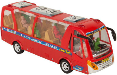Fancy Kid's Luxury Pull PUBLIC BUS RED(Multicolor)