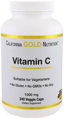 California Gold Nutrition Vitamin C 1000 mg 240 Veggie Caps(240 No)