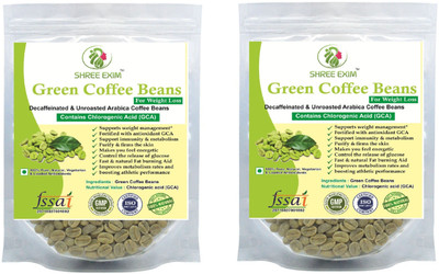 SHREE EXIM Green Coffee beans for Weight Loss (Decaffeinated & Unroasted ) 500 g Instant Coffee 500 g(Pack of 2, Green Coffee Flavoured)
SHREE EXIM Green Coffee beans for Weight Loss (Decaffeinated & Unroasted ) 500 g Instant Coffee 500 g(Pack of 2, Green Coffee Flavoured)