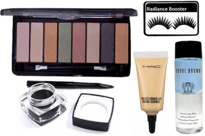radiance booster Eyelashes & 8 Shades Eye shadow Palette & Select Cover Up Concealer & Fluid line Gel Eyeliner & Makeup Remover(Set of 5)
radiance booster Eyelashes & 8 Shades Eye shadow Palette & Select Cover Up Concealer & Fluid line Gel Eyeliner & Makeup Remover(Set of 5)