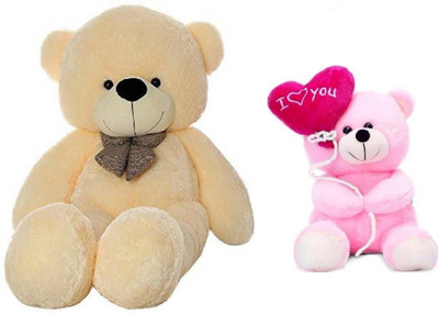 Samayra Toys Combo Offer Pack of Two Cream Teddy Bear 5 Feet & pink Balloon Teddy Bear with i love you heart 18 cm - 152 cm(Cream, Pink)
Samayra Toys Combo Offer Pack of Two Cream Teddy Bear 5 Feet & pink Balloon Teddy Bear with i love you heart 18 cm - 152 cm(Cream, Pink)