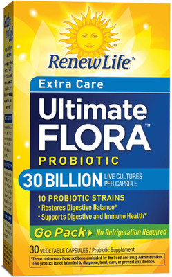 Renew Life Extra Care Ultimate Flora Probiotic 30 Billion Live Cultures 30 Vegetable Capsules(30 No)
Renew Life Extra Care Ultimate Flora Probiotic 30 Billion Live Cultures 30 Vegetable Capsules(30 No)