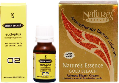 SHEER SECRET EUCLYPTUS ESSENTIAL OIL 15ML and NATURE GOLD BLEACH 43 GRAMS(Set of 2)
SHEER SECRET EUCLYPTUS ESSENTIAL OIL 15ML and NATURE GOLD BLEACH 43 GRAMS(Set of 2)
