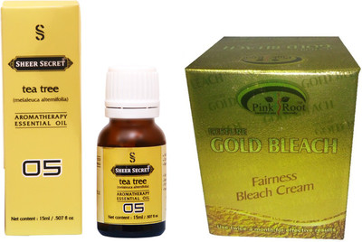 SHEER SECRET TEA TREE ESSENTIAL OIL 15ML and PINK ROOT GOLD BLEACH 43 GRAMS(Set of 2)
SHEER SECRET TEA TREE ESSENTIAL OIL 15ML and PINK ROOT GOLD BLEACH 43 GRAMS(Set of 2)
