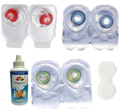 Magjons 3 Pair Green, Red, Blue Monthly Contact Lens(0, Blue, Green, Red, Pack of 3)
Magjons 3 Pair Green, Red, Blue Monthly Contact Lens(0, Blue, Green, Red, Pack of 3)