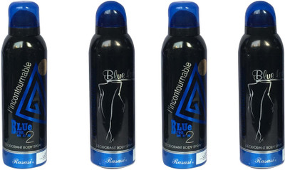 Rasasi Blue Lady 2 & Blue for Man 2 (Pack of 4) Body Spray - For Men & Women(800 ml, Pack of 4)
Rasasi Blue Lady 2 & Blue for Man 2 (Pack of 4) Body Spray - For Men & Women(800 ml, Pack of 4)