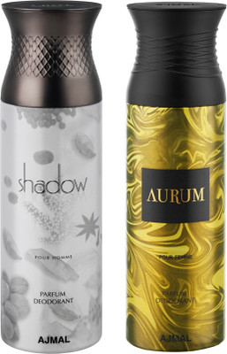 Ajmal ShadowHim & Aurum Deodorant Spray - For Men & Women(200 ml, Pack of 2)
Ajmal ShadowHim & Aurum Deodorant Spray - For Men & Women(200 ml, Pack of 2)
