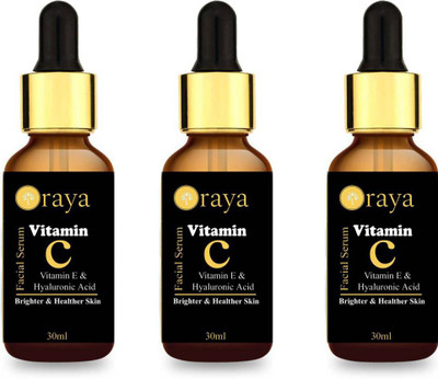 ORAYA Vitamin C 20% + Vitamin E & Hyaluronic Acid Facial Serum Anti Wrinkle / Aging, Dark Circles, Sun Damage Serum (90 ml) Pack of-3-Bottle(90 ml)(90 ml)
ORAYA Vitamin C 20% + Vitamin E & Hyaluronic Acid Facial Serum Anti Wrinkle / Aging, Dark Circles, Sun Damage Serum (90 ml) Pack of-3-Bottle(90 ml)(90 ml)