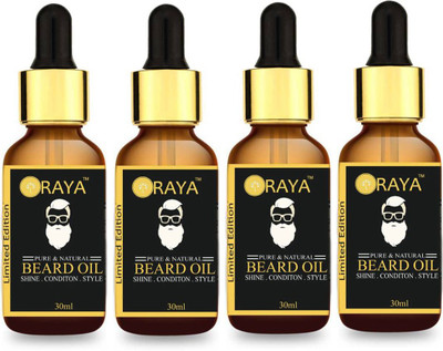 ORAYA Beard Growth Oil & Moustache Hair Oil-30ml-PACK OF-4-BOTTLE Hair Oil (120 ml)(Combo) Hair Oil(120 ml)
ORAYA Beard Growth Oil & Moustache Hair Oil-30ml-PACK OF-4-BOTTLE Hair Oil (120 ml)(Combo) Hair Oil(120 ml)
