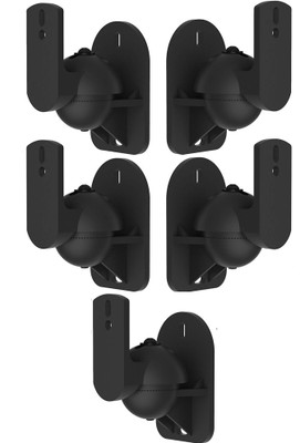 MX 5 Pcs of Universal Satellite Speaker Wall Mount Bracket Adjustable Tilt Swivel Stands(Black)
MX 5 Pcs of Universal Satellite Speaker Wall Mount Bracket Adjustable Tilt Swivel Stands(Black)