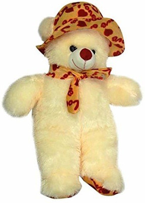 Nihan Enterprises Cream Love Cap Stuffed Soft Teddy Bear - 70 cm(Cream)