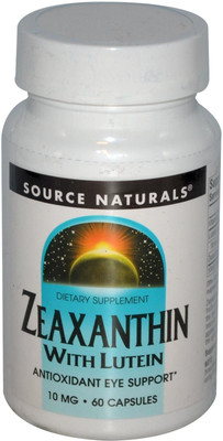 Source Naturals Zeaxanthin with Lutein 10 mg 60 Capsules(60 No)