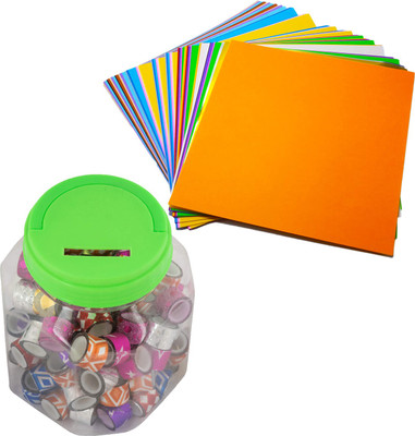 Way Beyond Art & Craft Combo Set, 10pcs of A4 Origami Glossy Paper Sheet with 10pcs of Glitter Tape Rolls jar
Way Beyond Art & Craft Combo Set, 10pcs of A4 Origami Glossy Paper Sheet with 10pcs of Glitter Tape Rolls jar