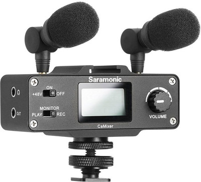 Saramonic CAMixer Stereo Condenser Microphone Kit ( for DSLR and video cameras ) Camera Microphone
Saramonic CAMixer Stereo Condenser Microphone Kit ( for DSLR and video cameras ) Camera Microphone