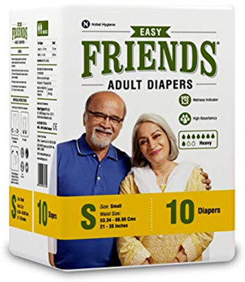 Friends EASY ADULT DIAPERS, SIZE SMALL, 10 PCS PACK, FOR WAIST SIZE 21''-35'' INCHES Adult Diapers - S(10 Pieces)
Friends EASY ADULT DIAPERS, SIZE SMALL, 10 PCS PACK, FOR WAIST SIZE 21''-35'' INCHES Adult Diapers - S(10 Pieces)
