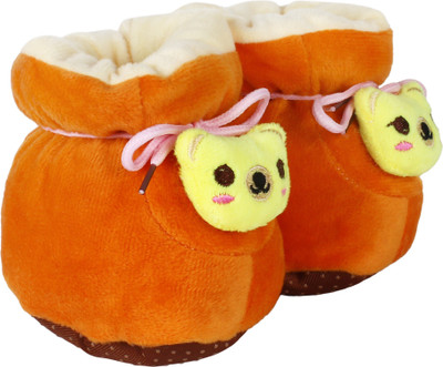 BabyShower Booties(Toe to Heel Length - 10 cm rust)