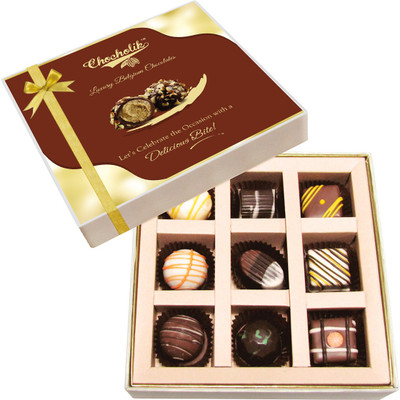Chocholik Gift Box - Mouth Watering Collection of Belgium Chocolate Box - 9pc Truffles(135 g)
Chocholik Gift Box - Mouth Watering Collection of Belgium Chocolate Box - 9pc Truffles(135 g)