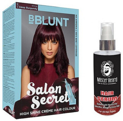 MISTER BEARD HAIR SERUM WITH BBLUNT BURGUNDY (4.20) HAIR COLOUR(Set of 2)