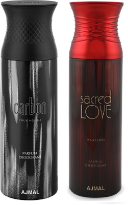 Ajmal Carbon Homme & Sacredlove Deodorant Spray - For Men & Women(200 ml, Pack of 2)
Ajmal Carbon Homme & Sacredlove Deodorant Spray - For Men & Women(200 ml, Pack of 2)