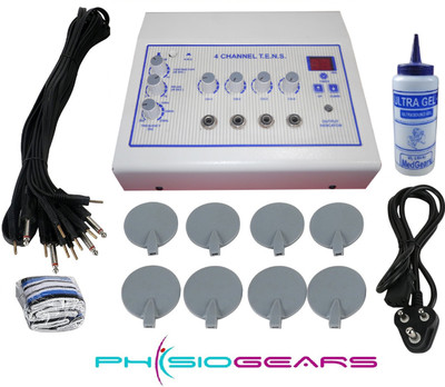 Physiogears Physio Solutions White Electro Therapy Tens 4 Channel Manual/Four channel Te Physiotherapy Equipment Electrotherapy Device(MG-015)
Physiogears Physio Solutions White Electro Therapy Tens 4 Channel Manual/Four channel Te Physiotherapy Equipment Electrotherapy Device(MG-015)