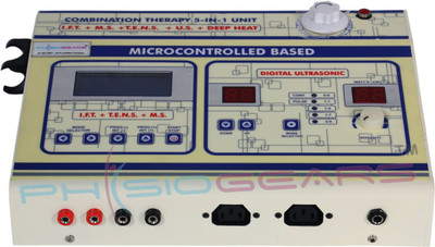 Physiogears Combination 5 IN 1 LCD 125 Programs Computerized IFT+MS+TENS+US+Deep Heat Ma Physiotherapy Equipment Electrotherapy Device(MG-148)
Physiogears Combination 5 IN 1 LCD 125 Programs Computerized IFT+MS+TENS+US+Deep Heat Ma Physiotherapy Equipment Electrotherapy Device(MG-148)