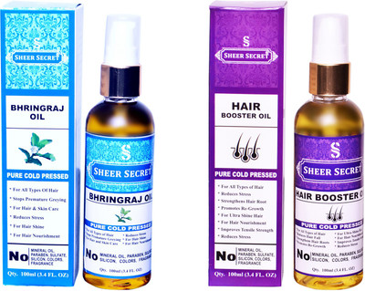 SHEER SECRET HAIR BOOSTER OIL and BHRINGRAJ OIL (100% PURE COLD PRESSED OIL) Hair Oil(200 ml)
SHEER SECRET HAIR BOOSTER OIL and BHRINGRAJ OIL (100% PURE COLD PRESSED OIL) Hair Oil(200 ml)