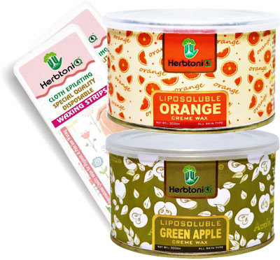 HerbtoniQ Liposoluble Orange And Greenapple Creme Wax 300g Each With 100pcs Medium Size (9x3 Inch) Wax Strips Wax(600 g, Set of 2)
HerbtoniQ Liposoluble Orange And Greenapple Creme Wax 300g Each With 100pcs Medium Size (9x3 Inch) Wax Strips Wax(600 g, Set of 2)