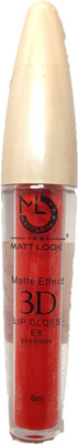 Mattlook MATTE EFFECT 3D LIP GLOSS - REDDISH COLOR(8 ml, Reddish)