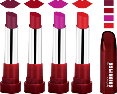 EYEFLAX'S COLORPICK SILK TOUCH MATTE MULTICOLOR LIPSTICK COMBO 19 (PACK OF 4)(MULTICOLOR)
EYEFLAX'S COLORPICK SILK TOUCH MATTE MULTICOLOR LIPSTICK COMBO 19 (PACK OF 4)(MULTICOLOR)