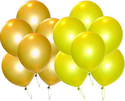 Riit Solid Metallic Balloons for Birthday Decoration (50, Gold And Yellow) Balloon(Gold, Yellow, Pack of 50)
Riit Solid Metallic Balloons for Birthday Decoration (50, Gold And Yellow) Balloon(Gold, Yellow, Pack of 50)