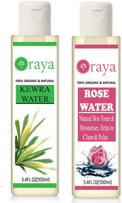 ORAYA Organic Rose Water & Kewra Water - For Toner, Cleanser, Nourishing & Refreshing Purposes(100 ml)-Pack of-2-Bottle (200 ml)(combo)(200 ml)
ORAYA Organic Rose Water & Kewra Water - For Toner, Cleanser, Nourishing & Refreshing Purposes(100 ml)-Pack of-2-Bottle (200 ml)(combo)(200 ml)