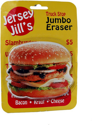 shoppers stoppers Burger Shaped Jumbo Erasers Non-Toxic Eraser(Set of 1, Brown)