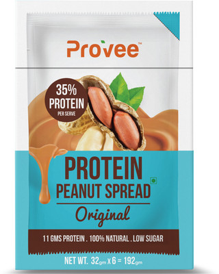 PROVEE Original Protein Peanut Spread Unsweetened - 100% Natural - 192 Grams X 3 (Pack of 3 Boxes) - No Added Sugar 500 g(Pack of 3)
PROVEE Original Protein Peanut Spread Unsweetened - 100% Natural - 192 Grams X 3 (Pack of 3 Boxes) - No Added Sugar 500 g(Pack of 3)