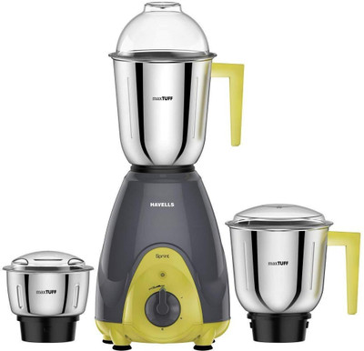 Havells Sprint 500 500 Mixer Grinder(Grey, 3 Jars)