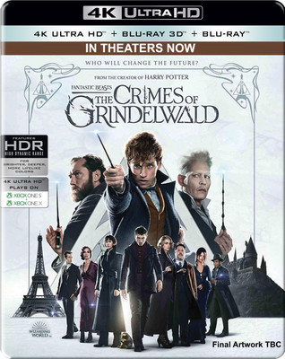 Fantastic Beasts: The Crimes of Grindelwald (Steelbook) (4K UHD + Blu-ray 3D + Blu-ray)(4K(UHD) Blu-ray English)
