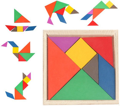 Emob Wooden Tangram Jigsaw Puzzle Board Game For Toddler Educational Toy(7 Pieces)
Emob Wooden Tangram Jigsaw Puzzle Board Game For Toddler Educational Toy(7 Pieces)