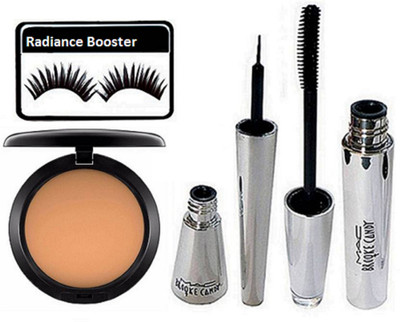 radiance booster Eyelashes & Brooke Candy Eyeliner+Mascara & Compact(Set of 4)