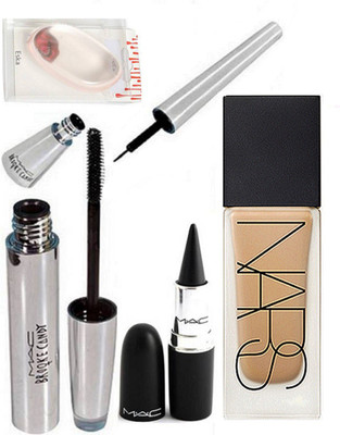 Eska Silicon Puff, Nars Foundation,Mac Brook Candy Eyeliner & Mascara, Stick kajal(Set of 5)
Eska Silicon Puff, Nars Foundation,Mac Brook Candy Eyeliner & Mascara, Stick kajal(Set of 5)
