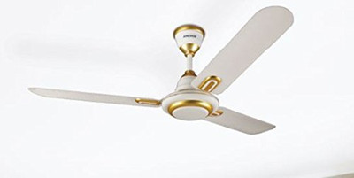 Anchor Steel Royal Gold Plus Ceiling Fan(Ivory) (Gold) 3 Blade Ceiling Fan(Gold, Cream, Pack of 1), Cream;gold