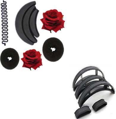 S R Enterprises hair accessories combo set tools juda bun maker (pack of 13 pcs) Hair Accessory Set(Black, Red)
S R Enterprises hair accessories combo set tools juda bun maker (pack of 13 pcs) Hair Accessory Set(Black, Red)