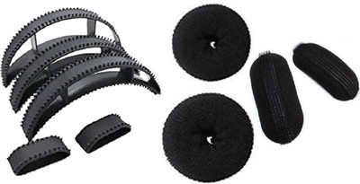 S R Enterprises hair bumpits puff bun maker,donuts juda bun maker ,tic tak hair styling clips (pack of 9pcs) Hair Accessory Set(Black)
S R Enterprises hair bumpits puff bun maker,donuts juda bun maker ,tic tak hair styling clips (pack of 9pcs) Hair Accessory Set(Black)