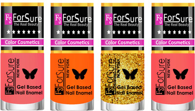 Forsure Fast Dry and Chip Resistant Nail Polish Peach, Orange, Golden, Nude(Pack of 4)
Forsure Fast Dry and Chip Resistant Nail Polish Peach, Orange, Golden, Nude(Pack of 4)