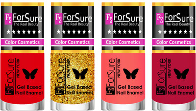 Forsure Fast Dry and Chip Resistant Nail Polish Red, Golden, Nude, Dusky Red(Pack of 4)
Forsure Fast Dry and Chip Resistant Nail Polish Red, Golden, Nude, Dusky Red(Pack of 4)