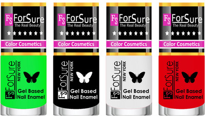 Forsure Fast Dry and Chip Resistant Nail Polish Green, Black, White, Red(Pack of 4)
Forsure Fast Dry and Chip Resistant Nail Polish Green, Black, White, Red(Pack of 4)