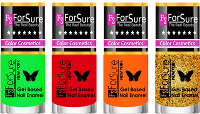 Forsure Fast Dry and Chip Resistant Nail Polish Green, Red, Orange, Golden(Pack of 4)
Forsure Fast Dry and Chip Resistant Nail Polish Green, Red, Orange, Golden(Pack of 4)