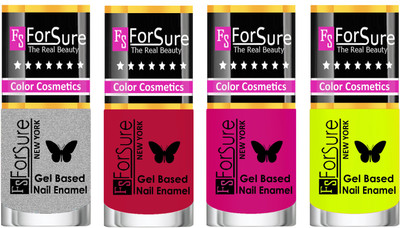 Forsure Fast Dry and Chip Resistant Nail Polish Silver, Dusky Red, Purple, Yellow(Pack of 4)
Forsure Fast Dry and Chip Resistant Nail Polish Silver, Dusky Red, Purple, Yellow(Pack of 4)