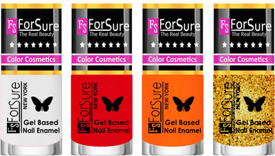 Forsure Fast Dry and Chip Resistant Nail Polish White,Red, Orange, Golden(Pack of 4)
Forsure Fast Dry and Chip Resistant Nail Polish White,Red, Orange, Golden(Pack of 4)