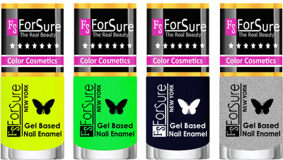 Forsure Fast Dry and Chip Resistant Nail Polish Yellow, Green, Blue, Silver(Pack of 4)
Forsure Fast Dry and Chip Resistant Nail Polish Yellow, Green, Blue, Silver(Pack of 4)