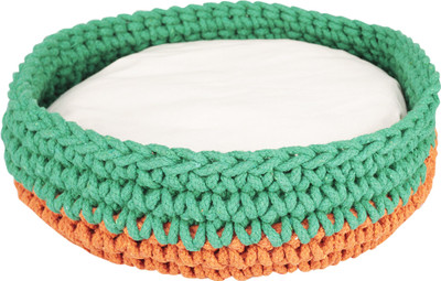 SRI SRI-PA-BED-OG M Pet Bed(ORANGE & GREEN)